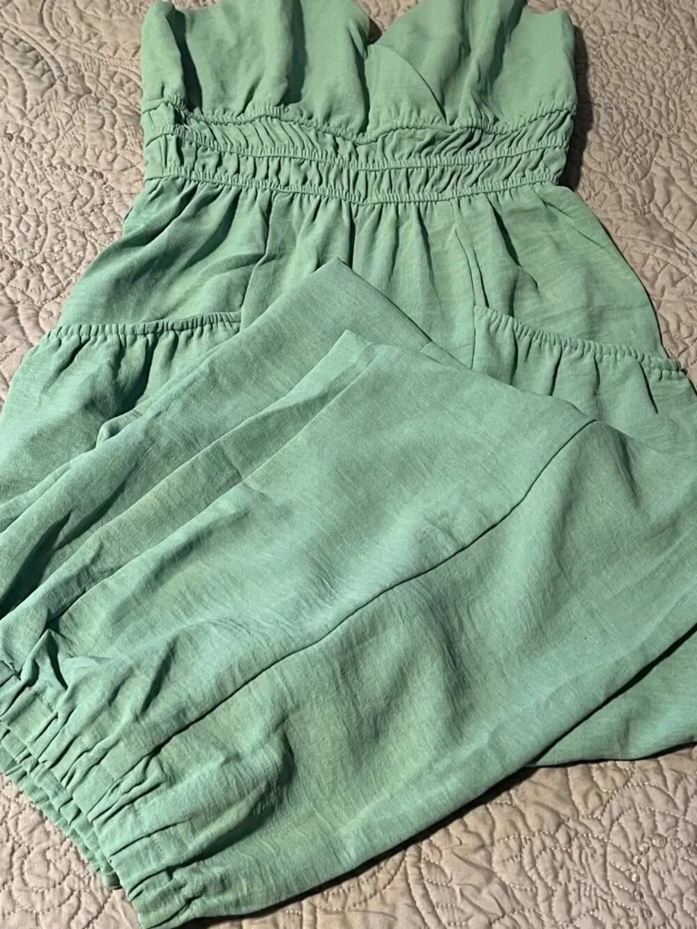NWOT Cupshe Cami V-Neck Jumpsuit Sage Green Size XS - Picture 9 of 13